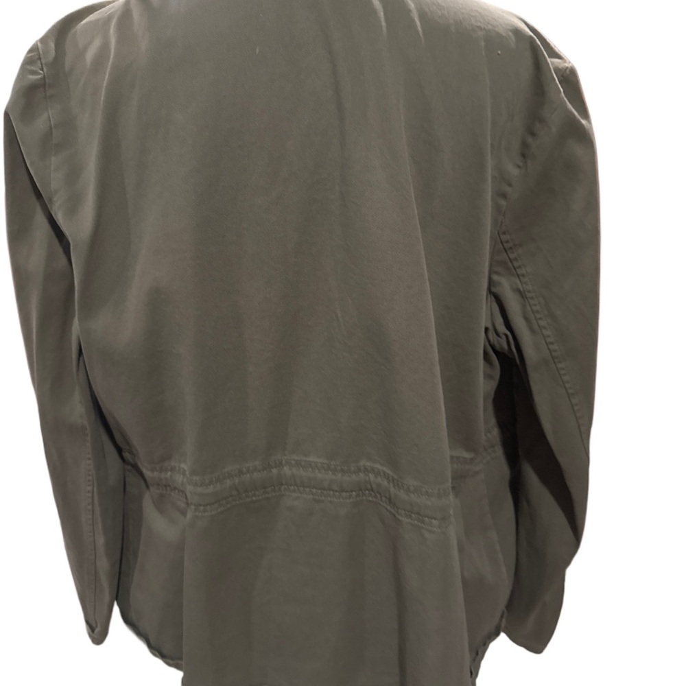 Ruff Hewn Olive Utility Jacket with Floral Embroidery - Picture 2 of 3
